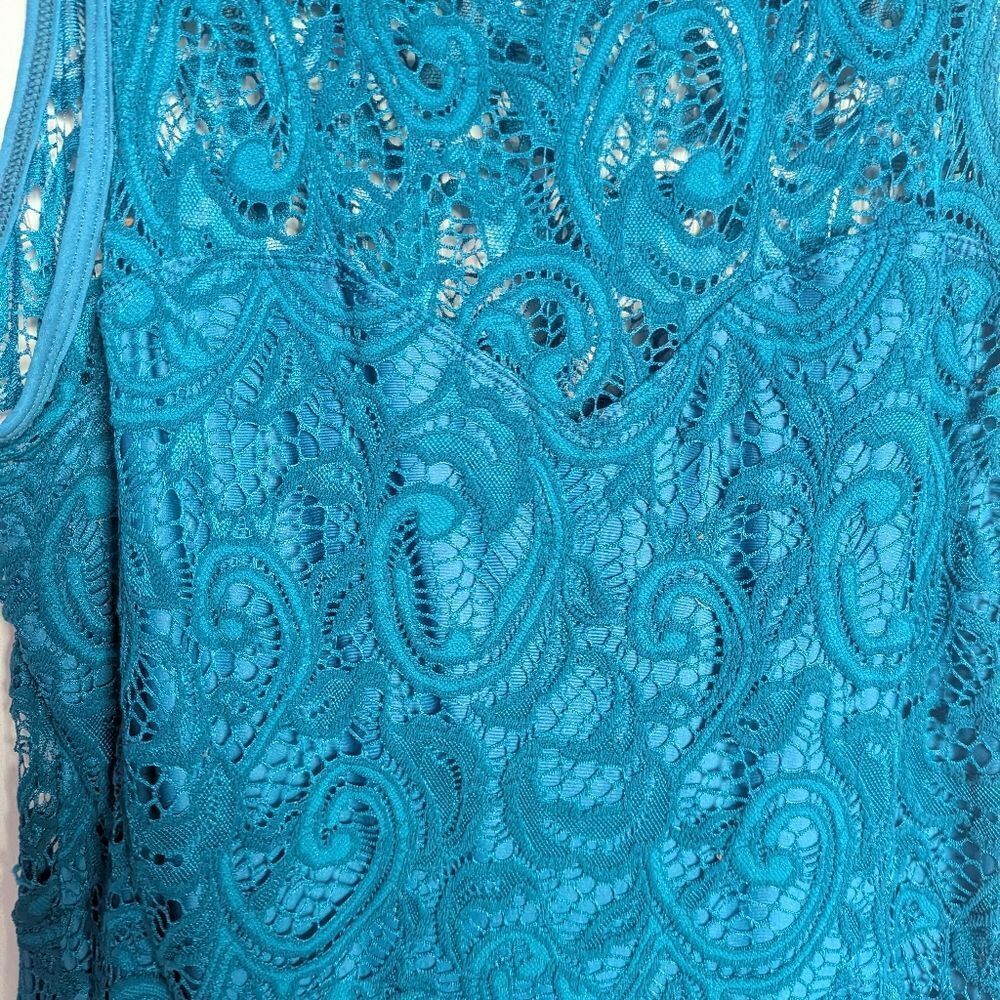 XL BlackMilk Teal Lace Dress - Picture 3 of 3